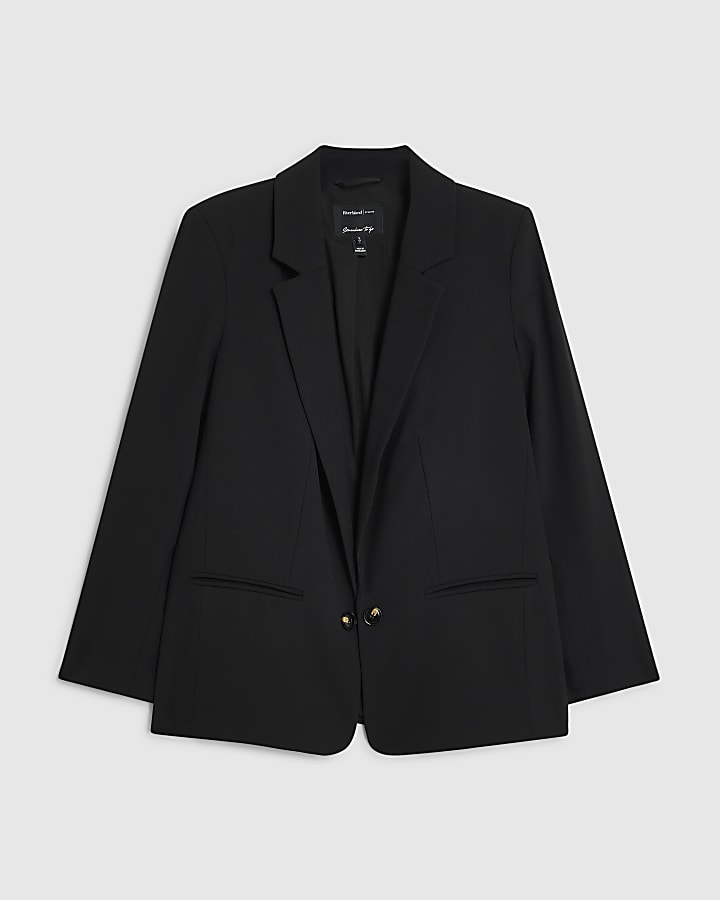 Petite Black Crepe Blazer