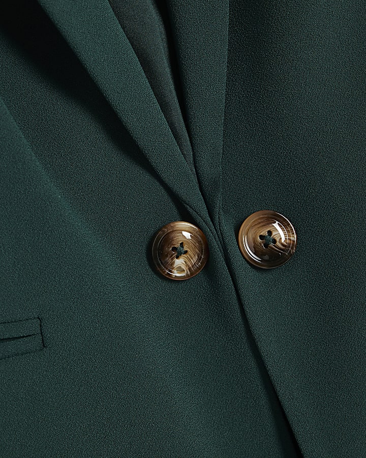 Petite Green Crepe Blazer