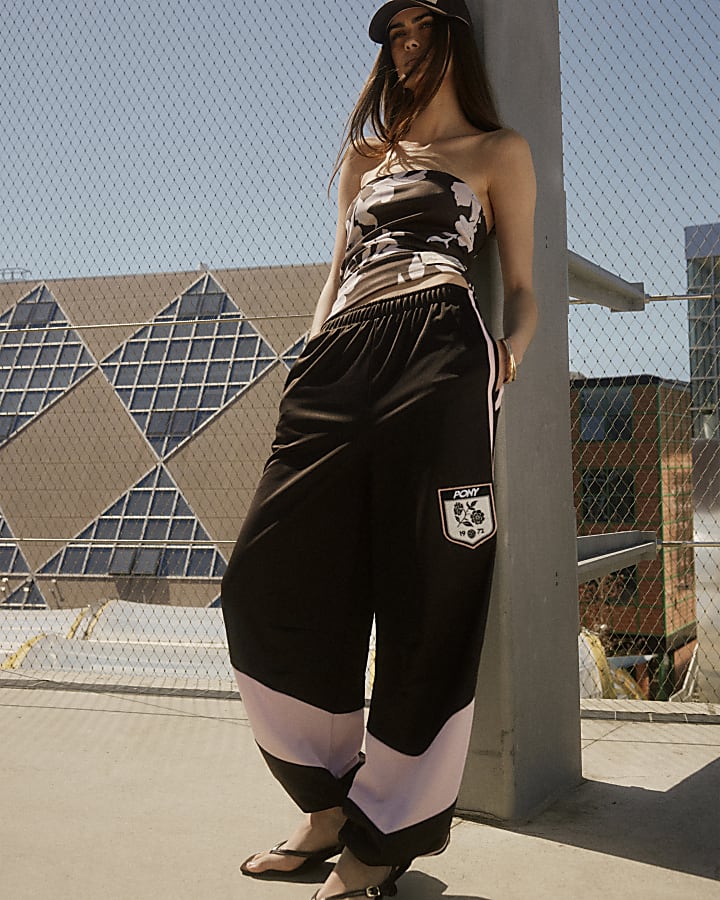 Brown Pony Straight Leg Joggers