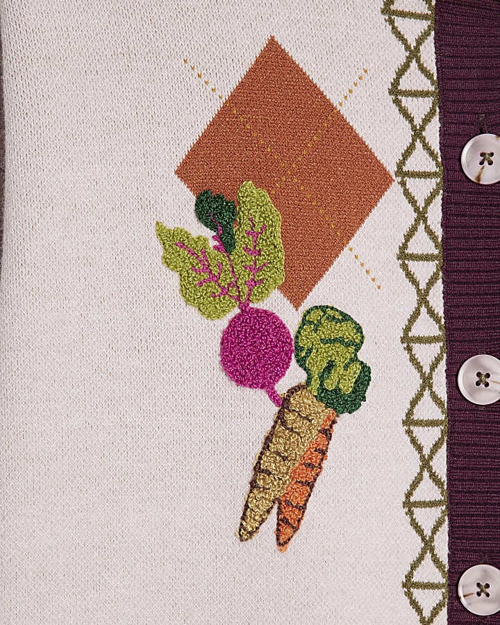 Pink Novelty Vegetable Cardigan