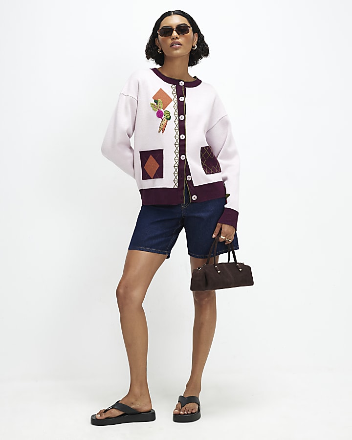 Pink Novelty Vegetable Cardigan