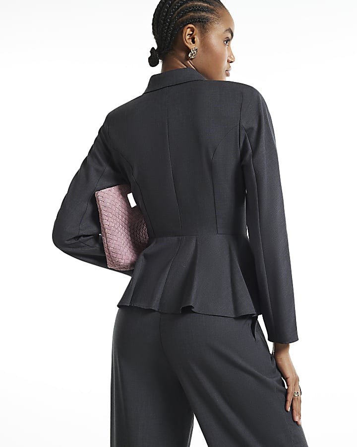 Grey Cinch Waist Shirt