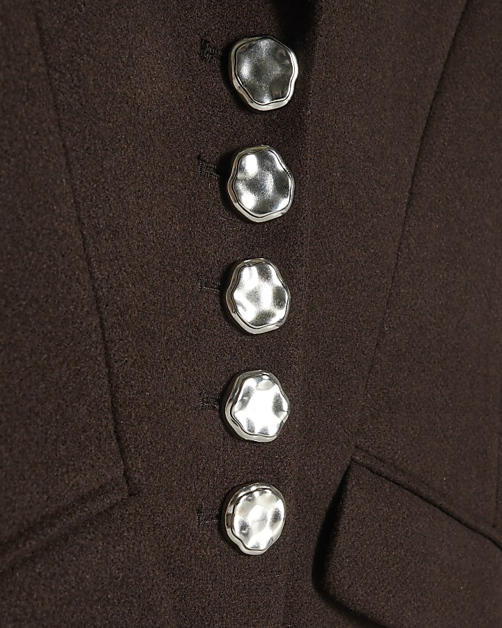 Brown Cinch Detail Coat