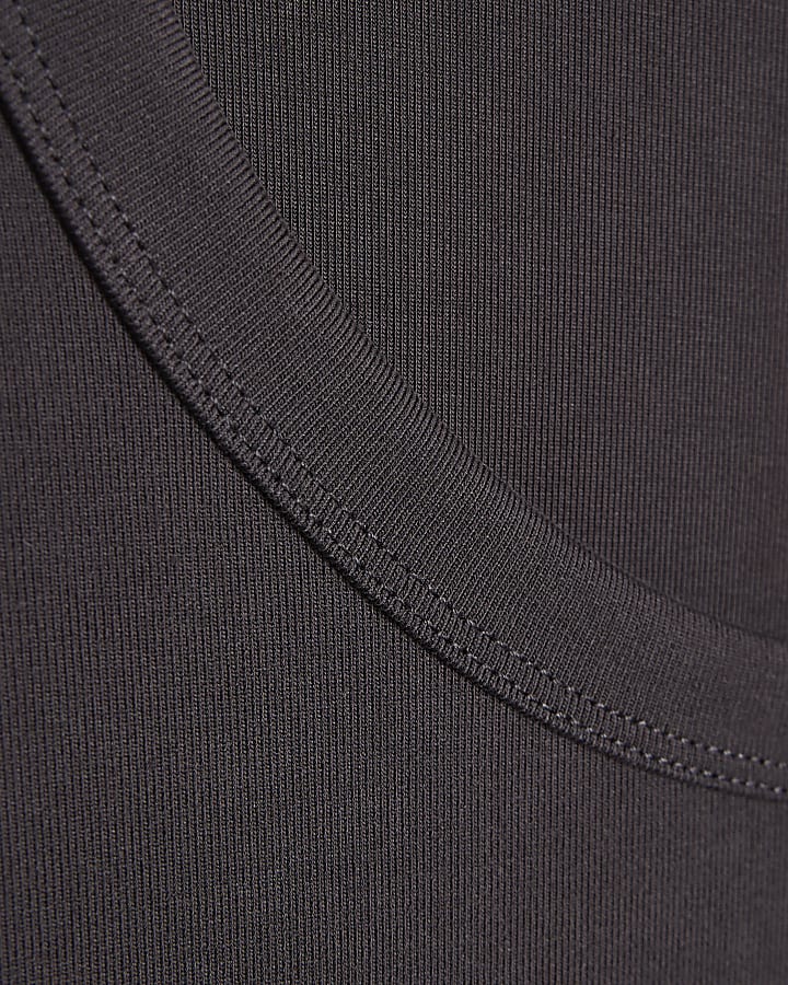 Grey Soft Touch Scoop Neck Long Sleeve Top