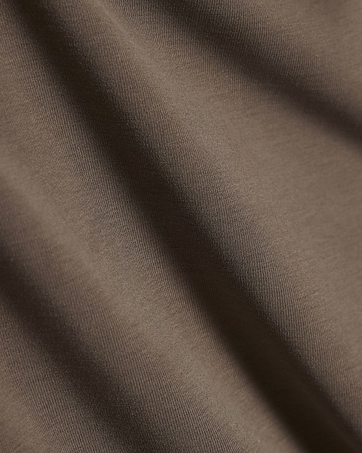 Brown Soft Touch Fitted T-Shirt