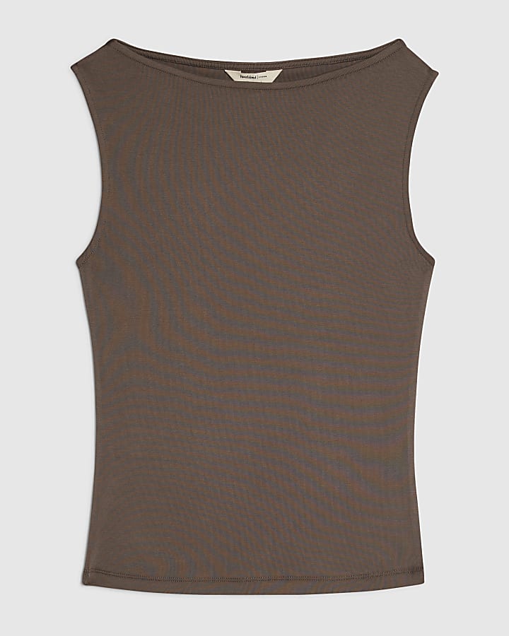 Brown Soft Touch Tank Top