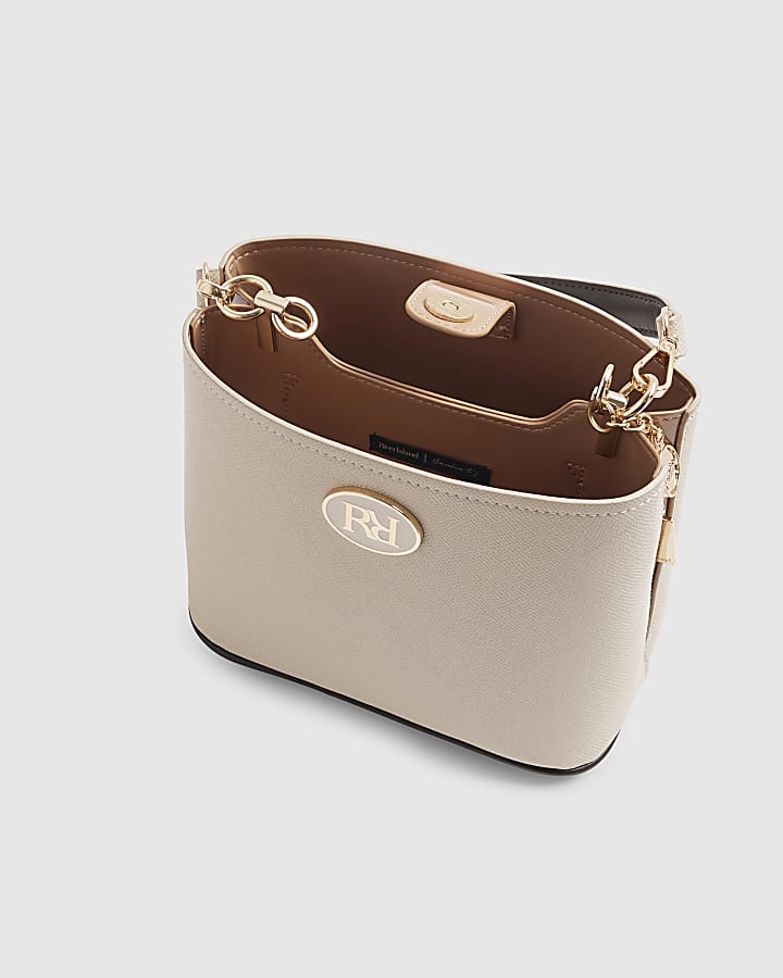 Cream Panel Bucket Bag
