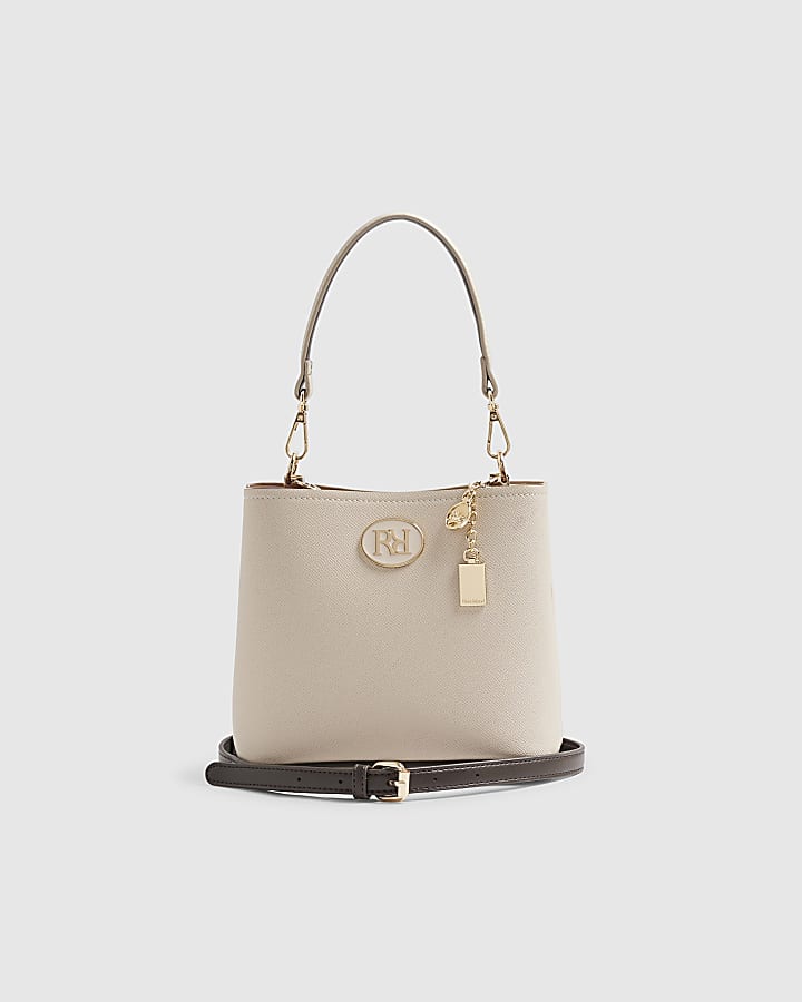 Cream Panel Bucket Bag