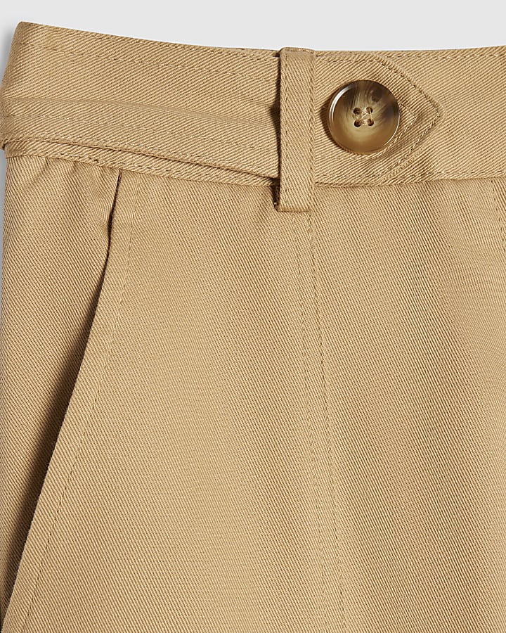 Brown Utility Barrel Leg Trousers