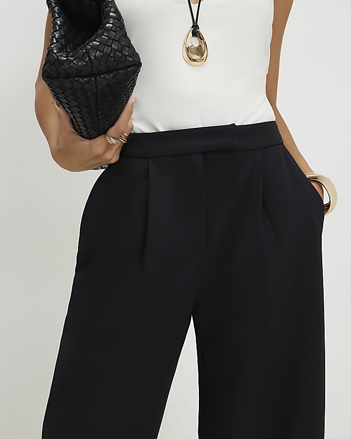 Brown Barrel leg Tailored Trousers