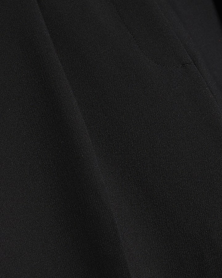 Black Barrel Leg Trousers
