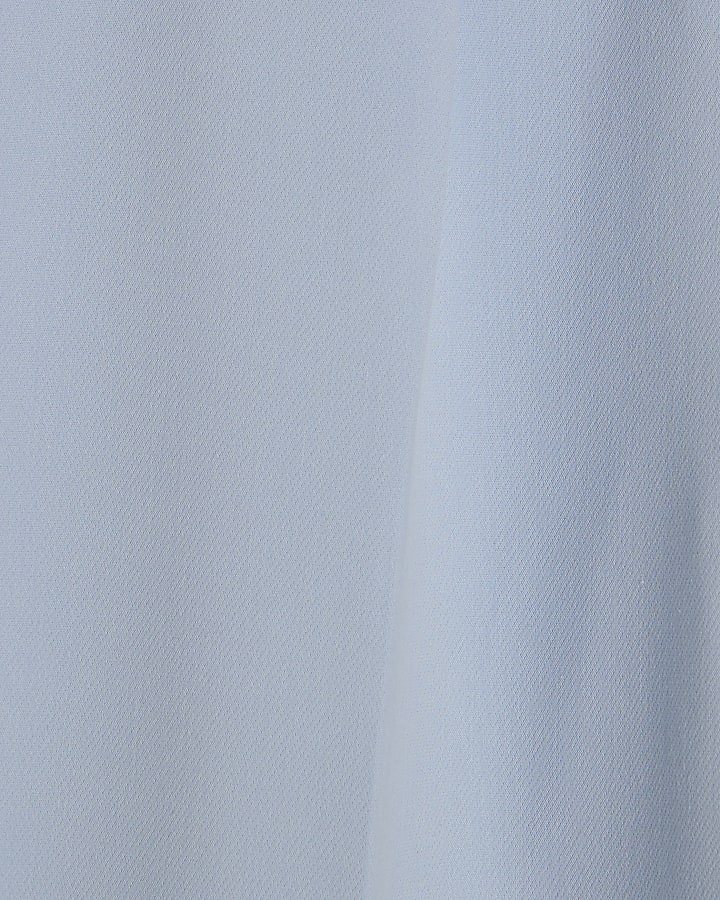 Blue Barrel Leg Trousers