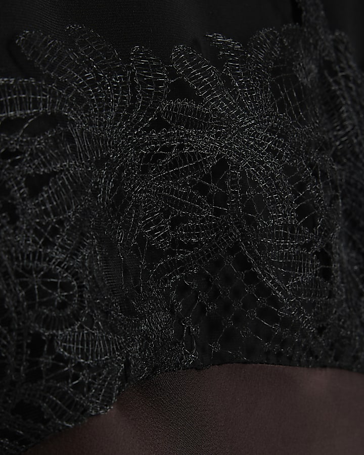 Brown Hybrid Lace T-Shirt