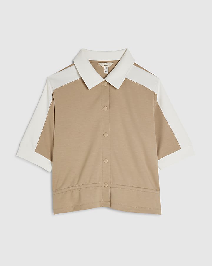 Beige Premium Short Sleeve Polo Shirt