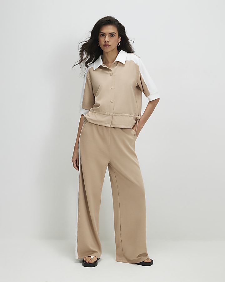 Beige Premium Short Sleeve Polo Shirt