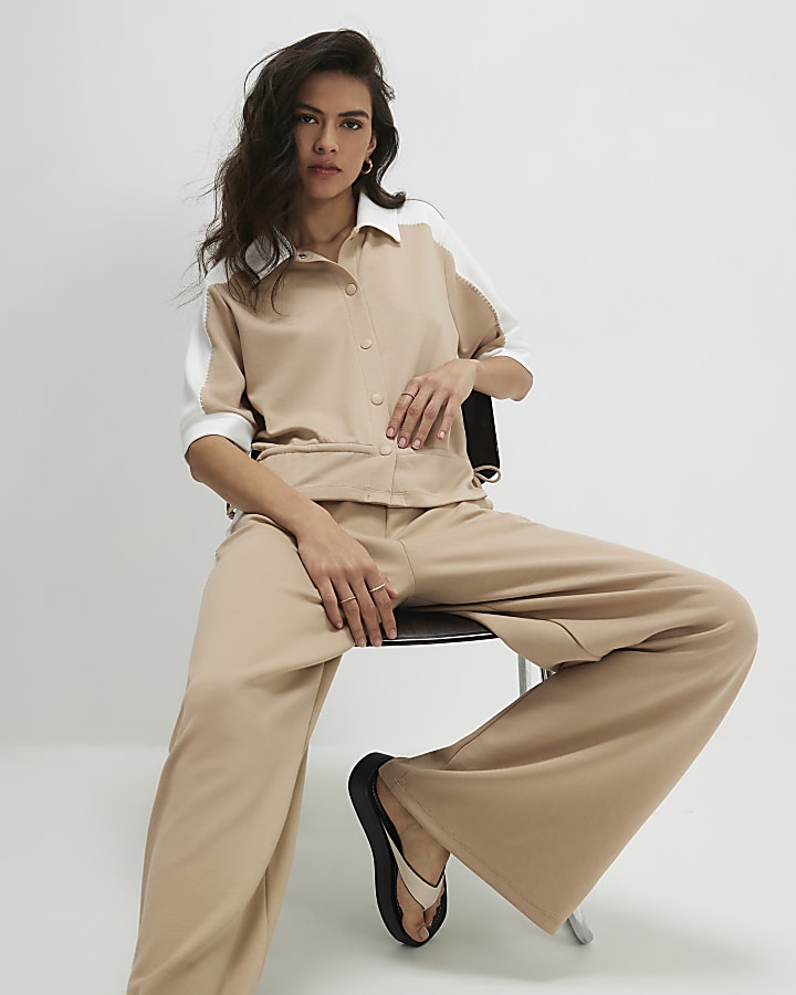 Beige Premium Short Sleeve Polo Shirt