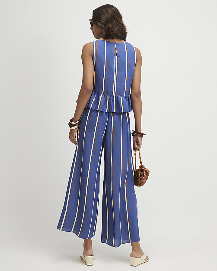 Blue Stripe Culottes