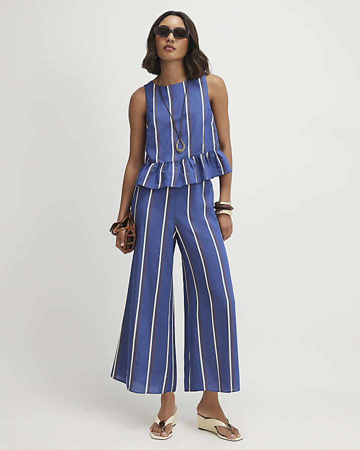 Blue Stripe Culottes
