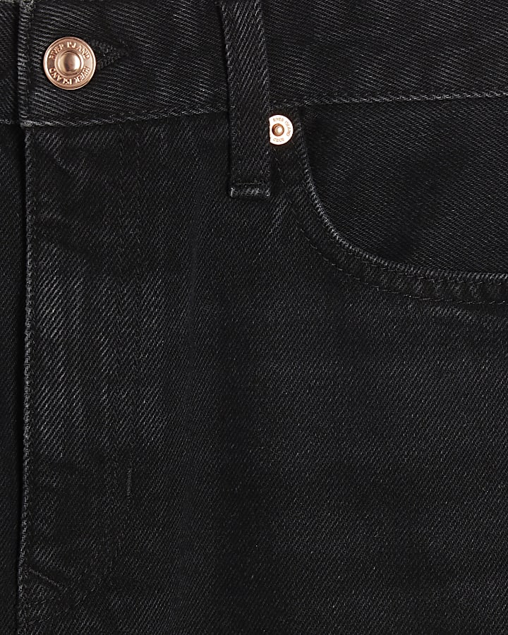 Black Twist Seam Barrel Leg Jeans