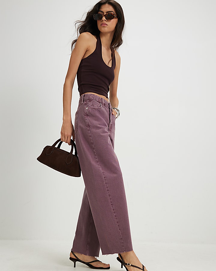 Pink Twist Seam Barrel Leg Jeans