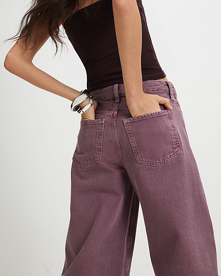 Pink Twist Seam Barrel Leg Jeans
