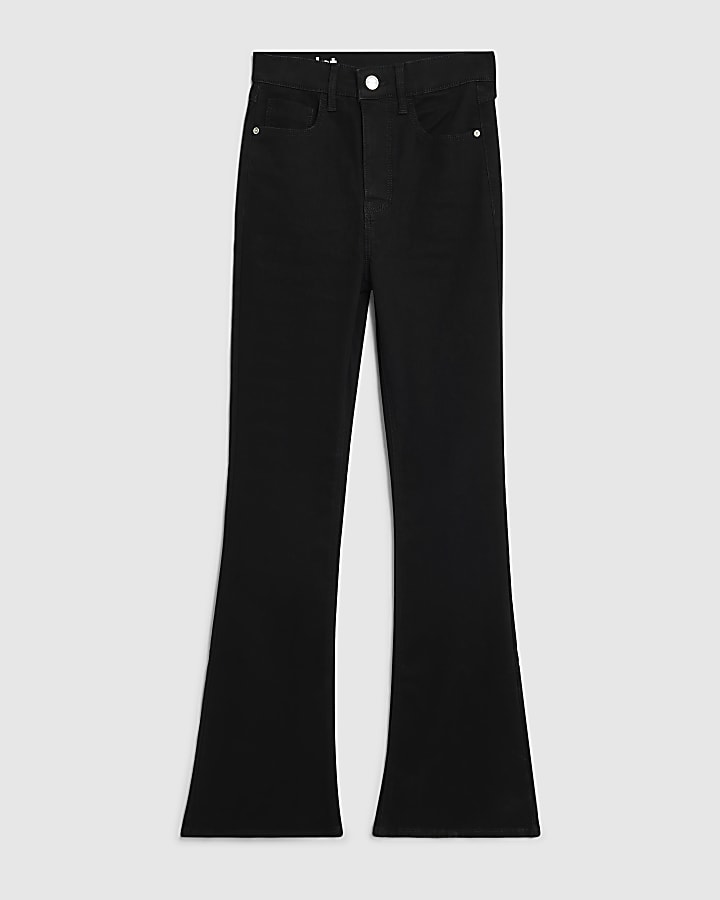 Black High Waisted Sculpt Flare Leg Jeans