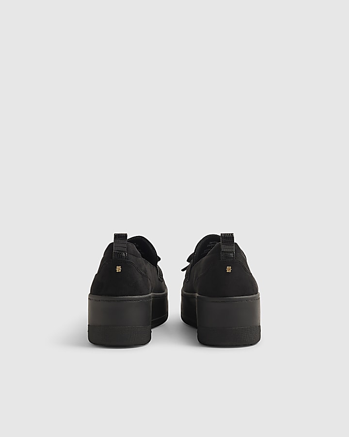 Black Tassel flatform Trainers