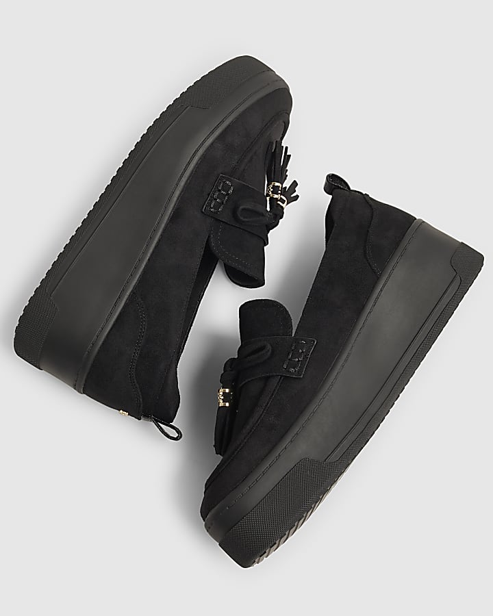 Black Tassel flatform Trainers