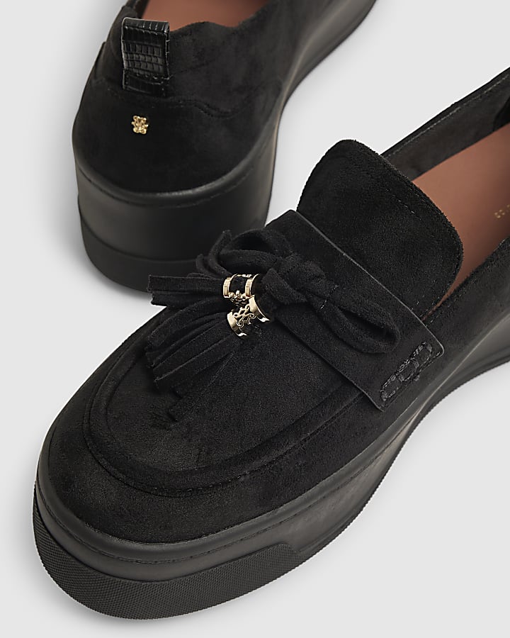 Black Tassel flatform Trainers