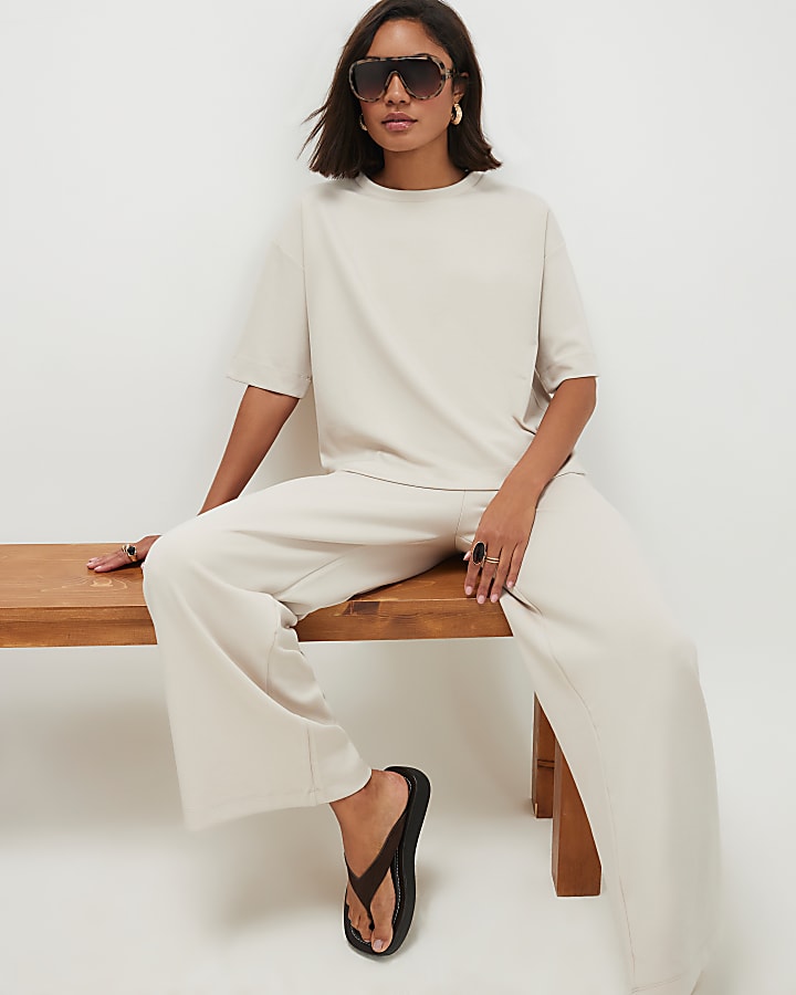 Cream Premium Boxy T-Shirt