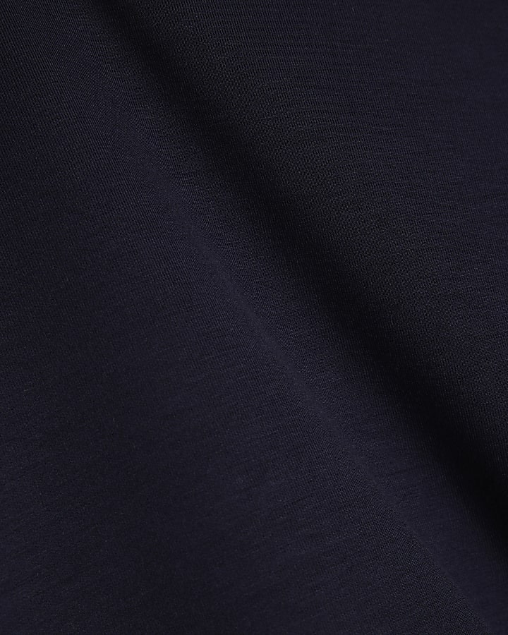 Navy Premium Boxy Clean T-Shirt