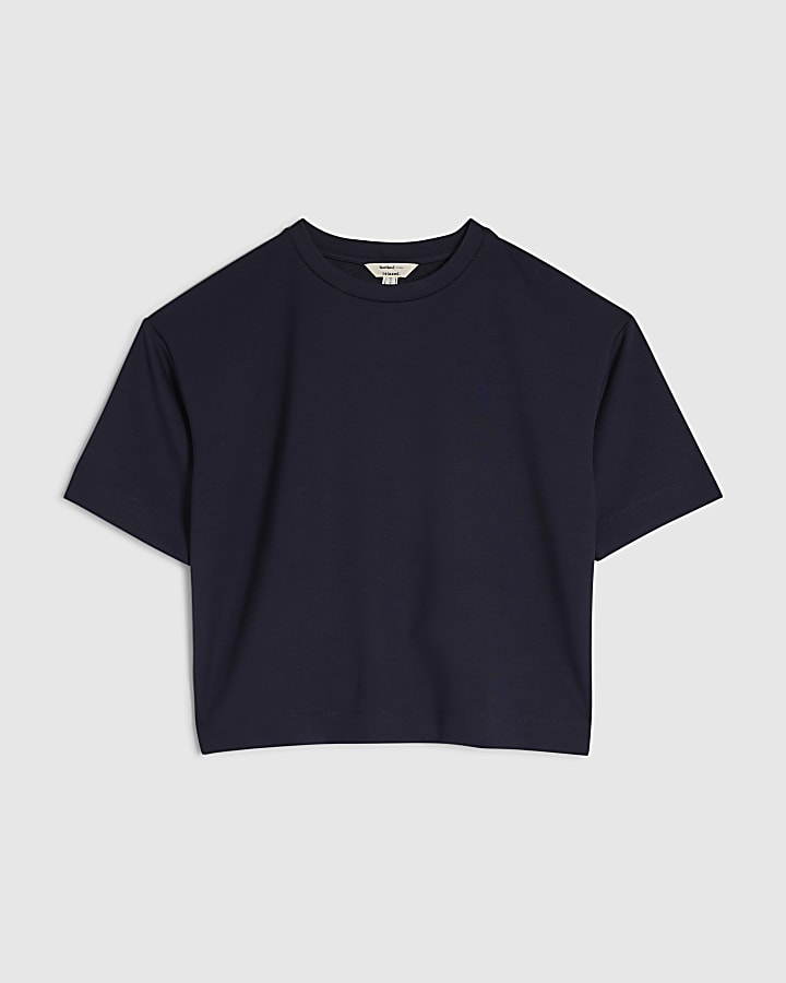 Navy Premium Boxy Clean T-Shirt