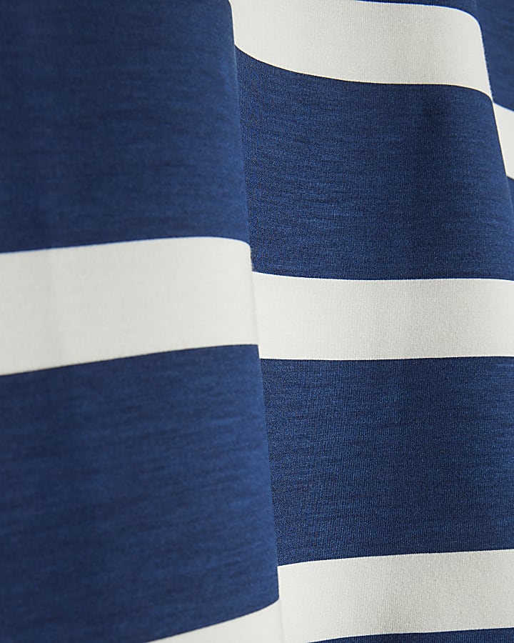 Navy Premium Horizontal Striped T-Shirt
