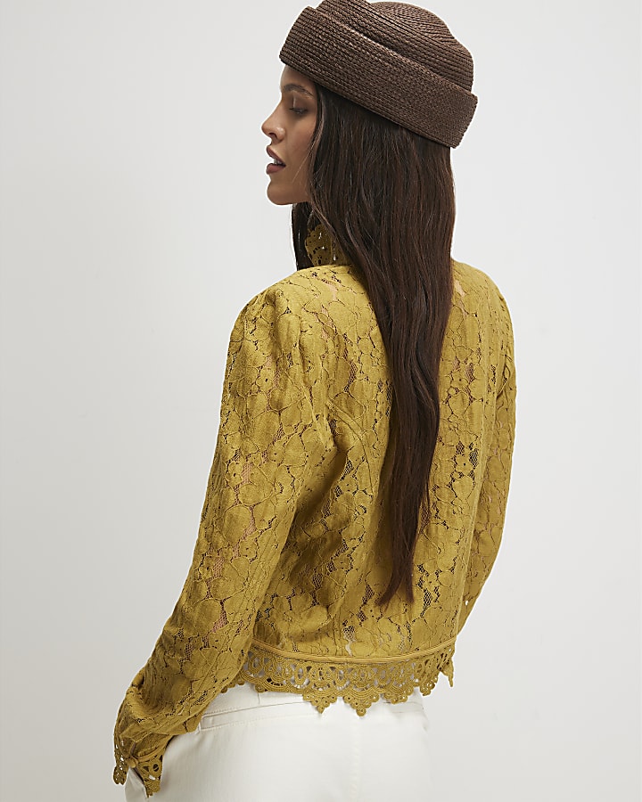 Khaki Lace Detail Drummer Jacket