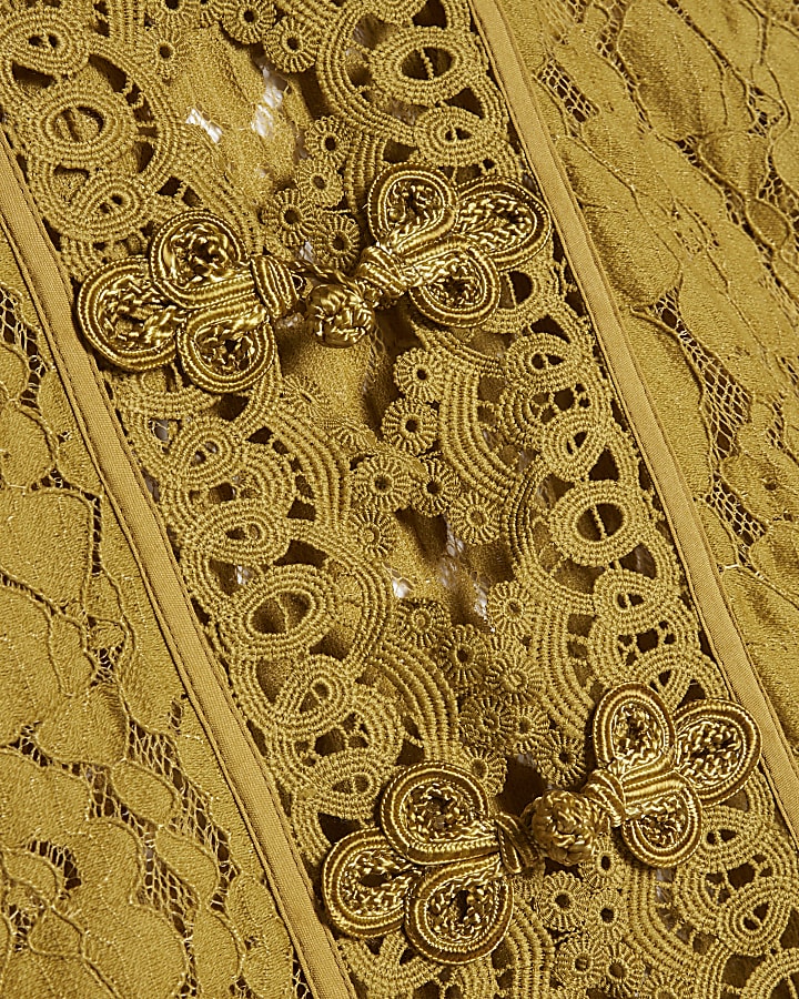 Khaki Lace Detail Drummer Jacket