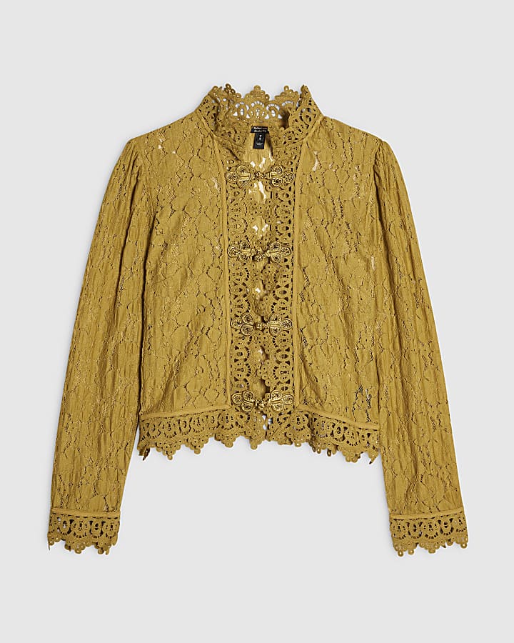 Khaki Lace Detail Drummer Jacket