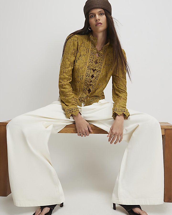 Khaki Lace Detail Drummer Jacket