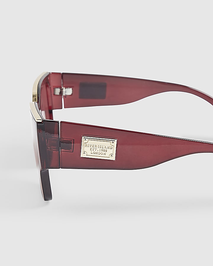 Red Top Bar Visor Sunglasses