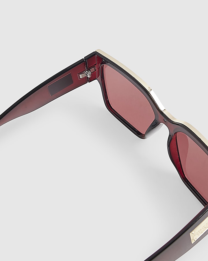 Red Top Bar Visor Sunglasses