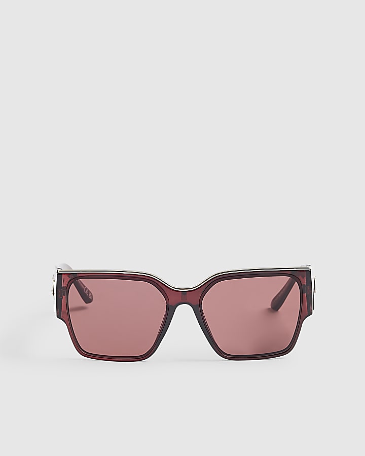 Red Top Bar Visor Sunglasses