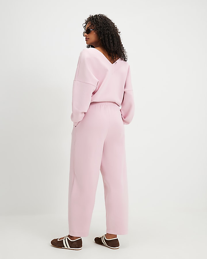 Pink Premium Barrel Leg Joggers