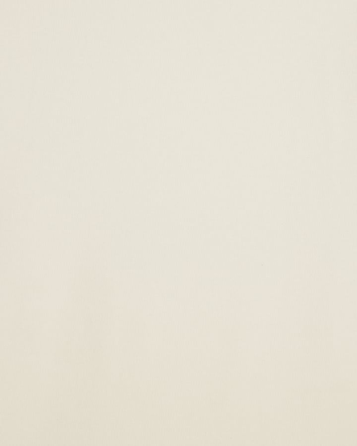 White Cotton Blend Fitted Whipstitch T-Shirt