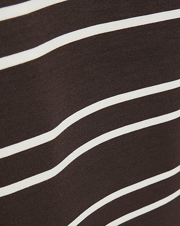 Brown Premium Stripe Jogger Trousers