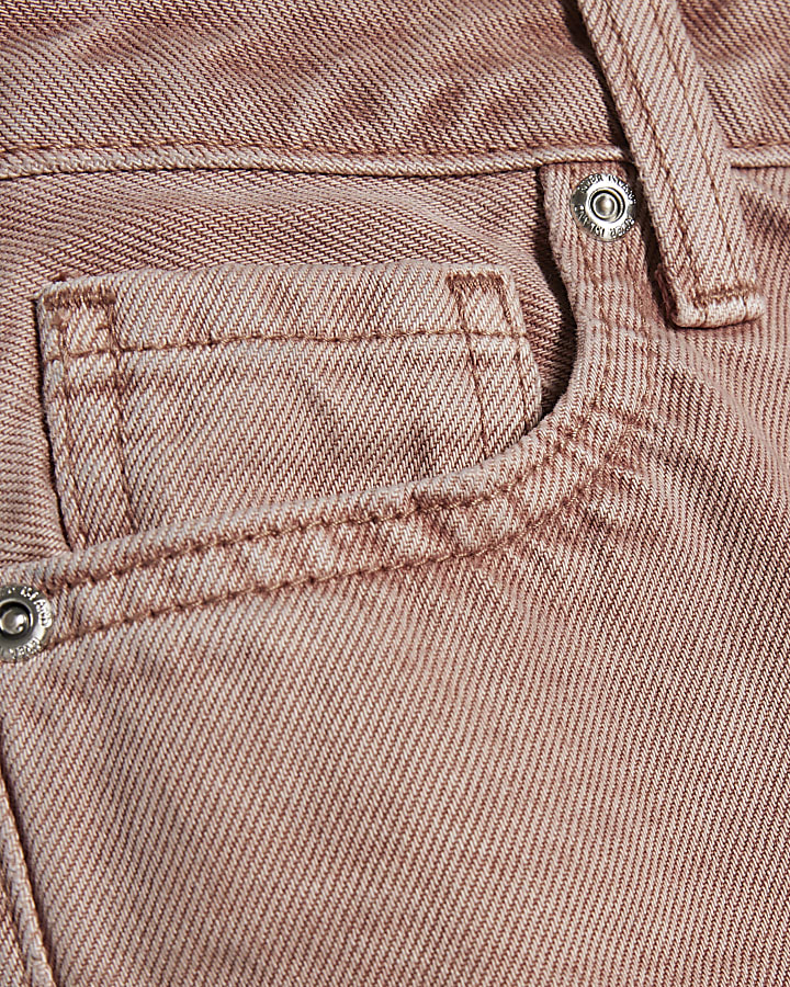 Pink Relaxed Straight Leg Jeans