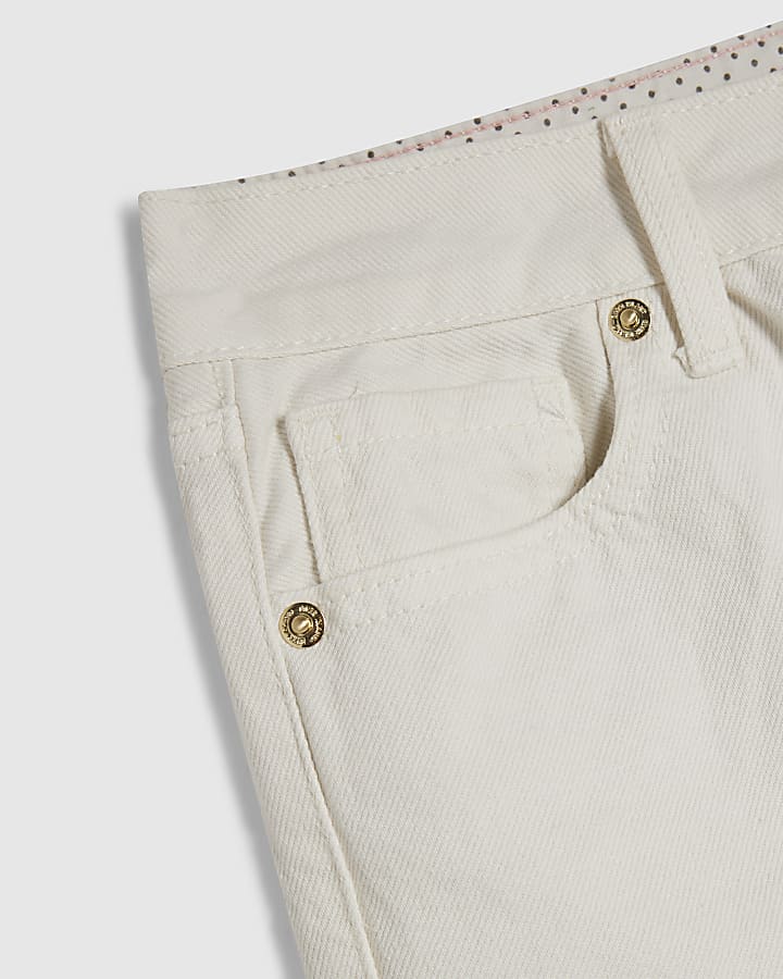 White Relaxed Straight Leg Jeans