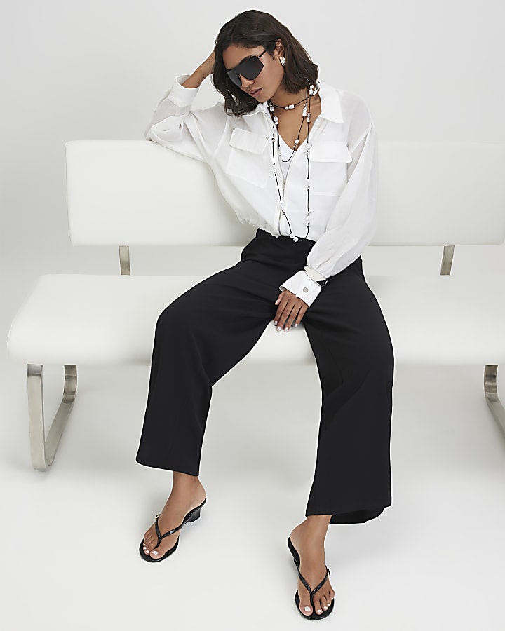 Black Wide Leg Trousers