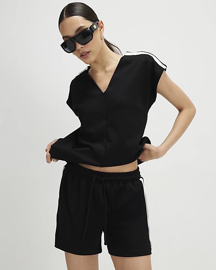 Black Premium Taped Shorts