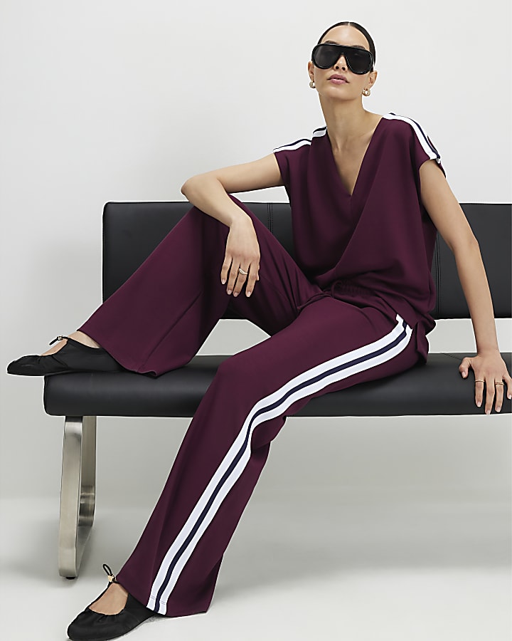 Red Side Stripe Premium Joggers
