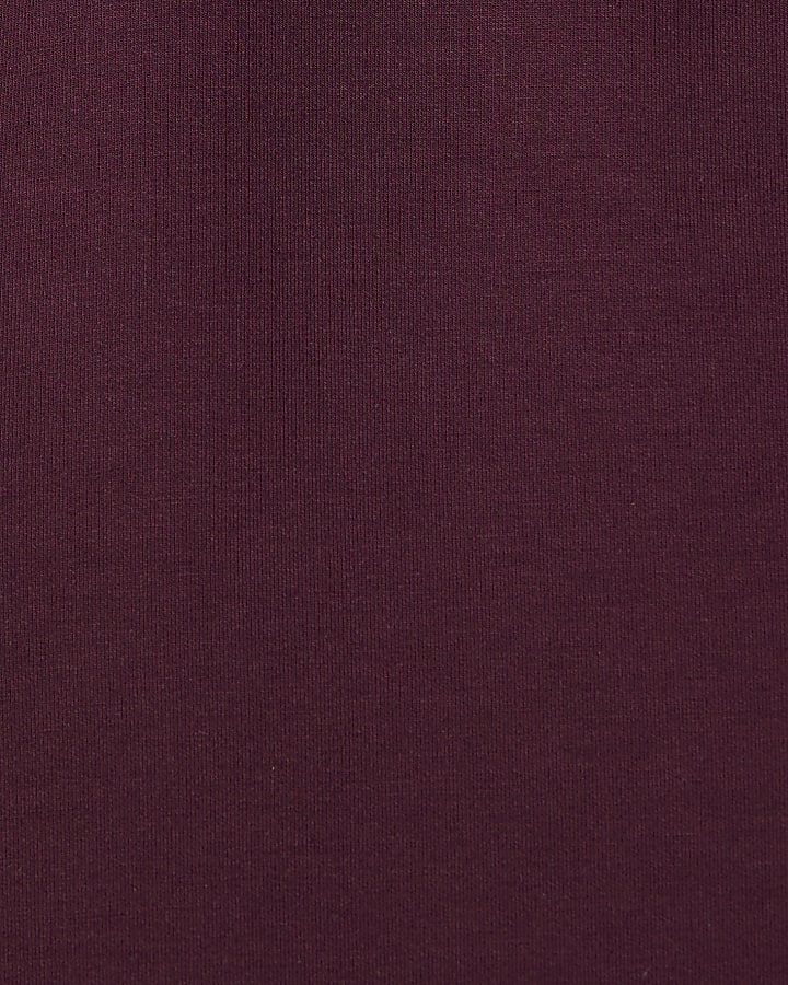 Red Premium Tape V Neck Top