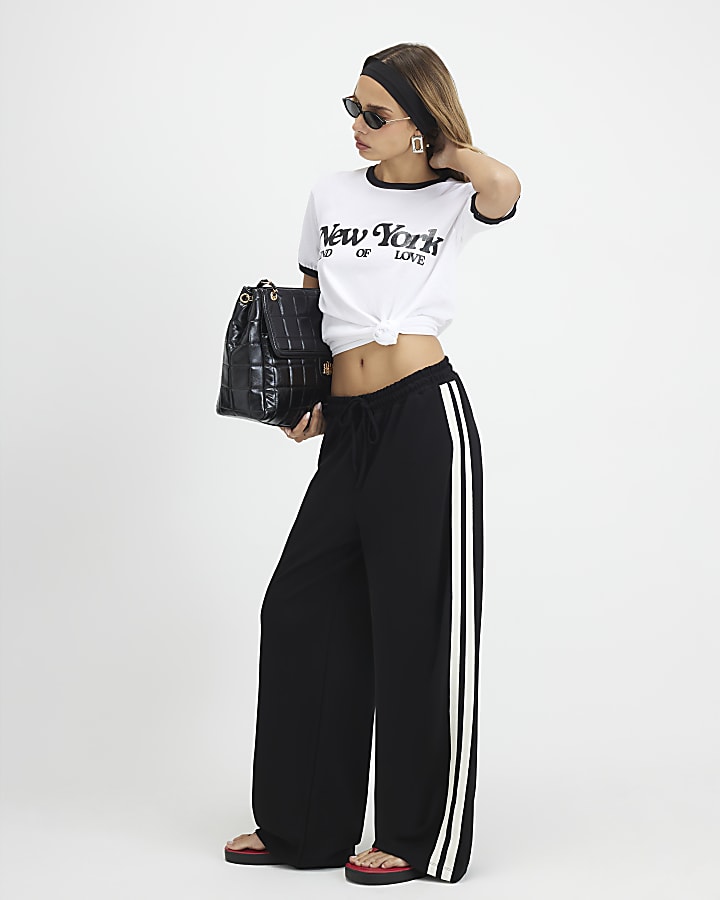 Black Premium Tape Joggers